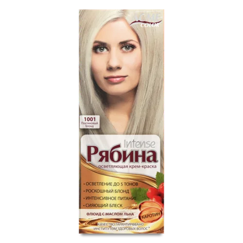 Крем-фарба Для Волосся Intense Горобина Платиновий Блонд №1001, Вищого Ґатунку