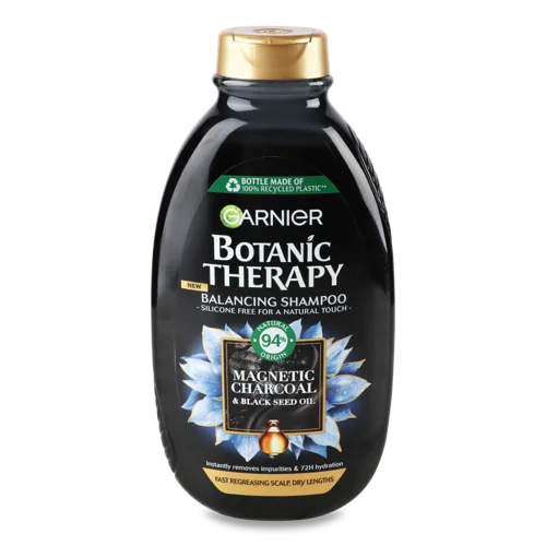 Шампунь Magnetic Charcoal & Black Seed Oil Botanic Therapy Garnier, 400 мл