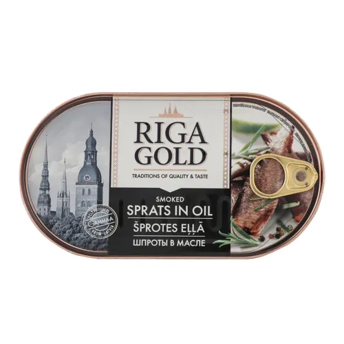 Шпроти в олії Riga Gold з/б 190г