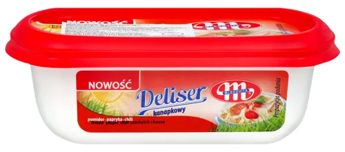 Сир 45% м'який Помідор-паприка-чилі Deliser Mlekovita п/у 125г
