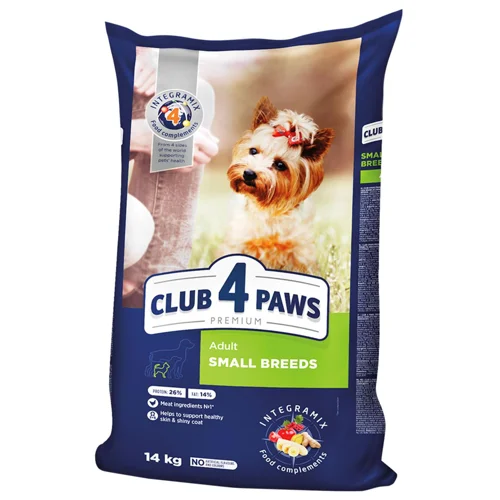 Корм сухий Club 4 Paws Premium з куркою для дорослих собак малих порід 14кг