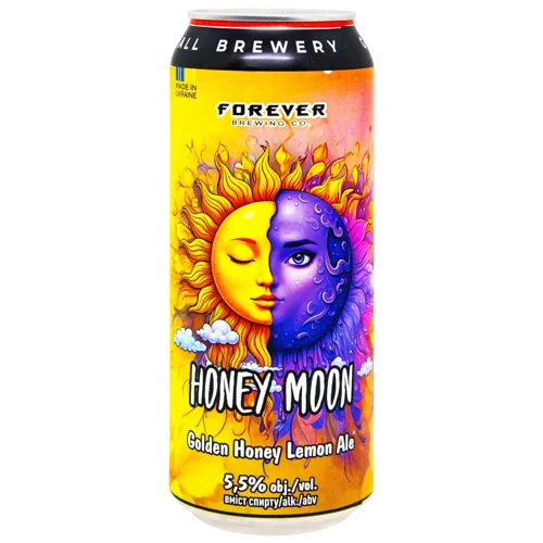 Пиво Forever Honey Moon світле нефільтроване 5,5% 0,5л