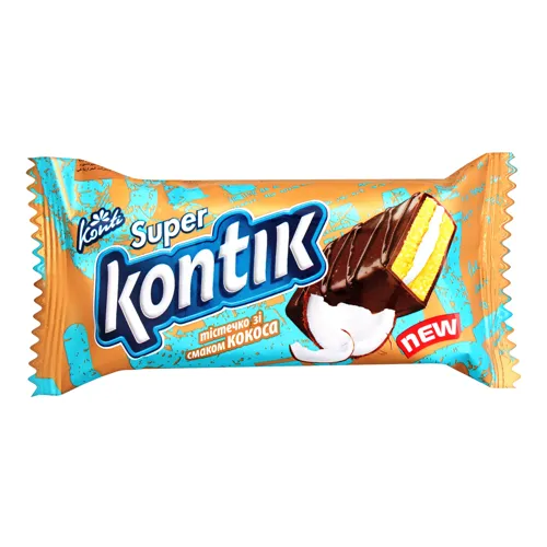 Тістечко бісквітне зі смаком кокоса Super-Kontik Konti м/у 50г