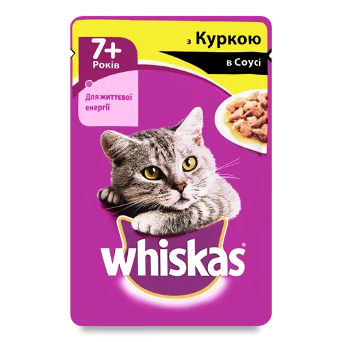 Корм Для Дорослих Котів З Куркою В Соусі Whiskas, В/ґ, 100г