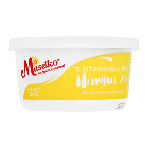 Маргарин 25% м'який низькокалорійний Mako ст 245г