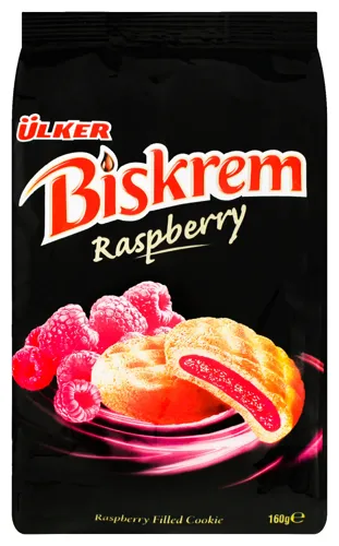 Печиво з малиновою начинкою Raspberry Biskrem Ulker м/у 160г