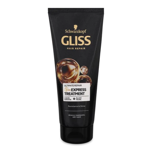 Маска для Волосся Liquid Keratin + Black Pearl 1хв. Експрес-лікування Gliss 200мл