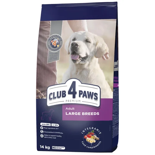 Корм сухий Club 4 Paws Premium з куркою для собак великих порід 14кг