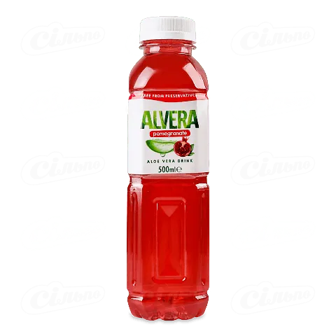 Напій Alvera «Гранат» зі шматочками алое 6%, 0,5л