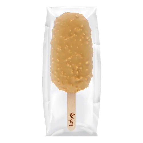 Морозиво Карамель в карамельному шоколаді з печивом амарето Honey м/у 90г