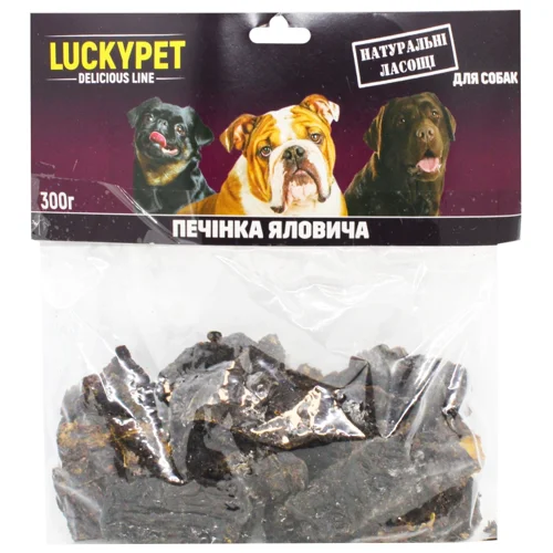 Ласощі для собак Lucky Pet Печінка яловича 300г