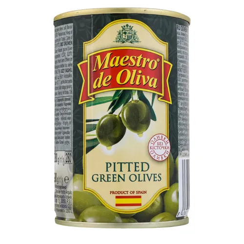 Оливки без кісточки Maestro de Oliva з залізної банки 420г