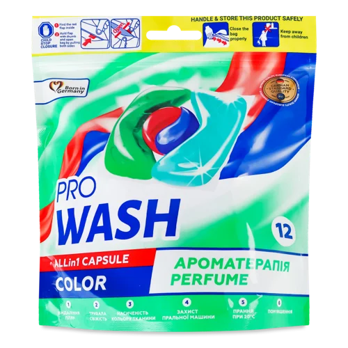 Засіб для Прання В Капсулах Ароматерапія Color Pro Wash, 12х21г