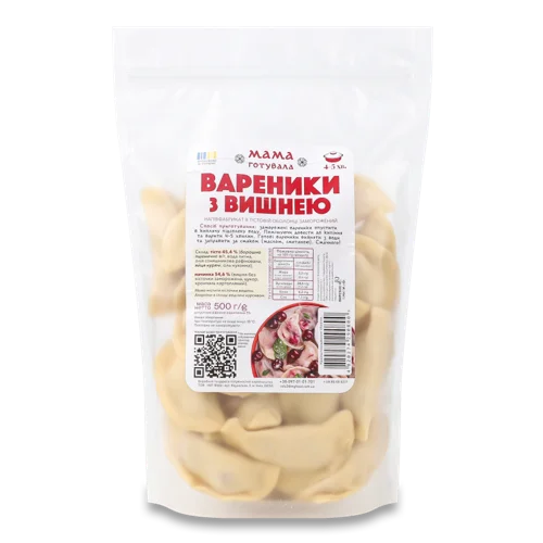 Вареники з Вишнею В/ґ, Натуральна Оболонка, 500г