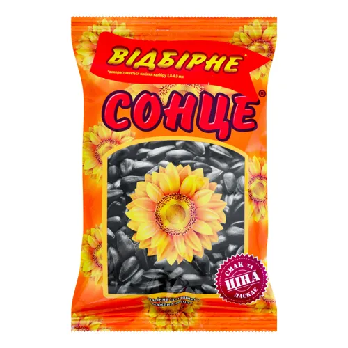 Насіння соняшнику смажене несолоне Відбірне Сонце м/у 120г