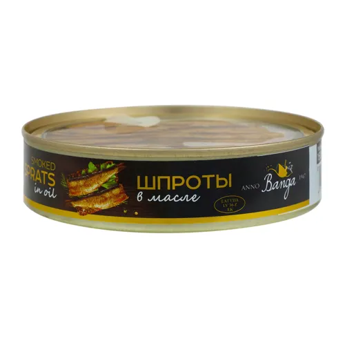 BANGA Шпроти в олії 160г з прозорою кришкою