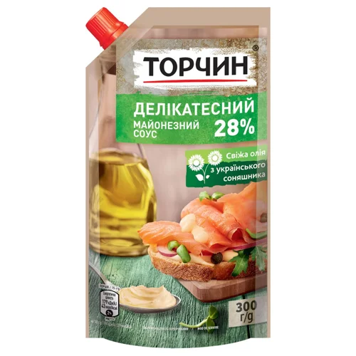 Майонез Торчин Делікатесний 30% 380г Україна