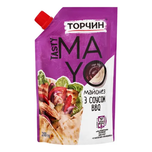 Майонез з соусом BBQ Tasty Mayo Торчин д/п 200г