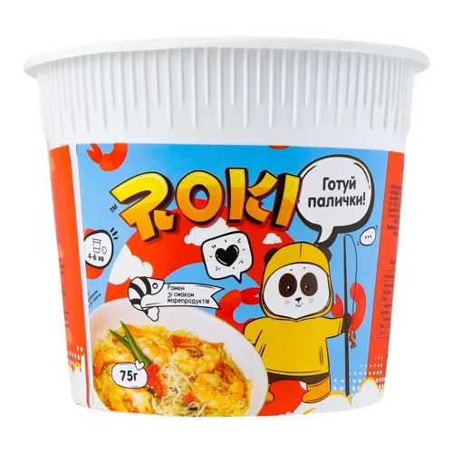 Рамен швидкого приготування зі смаком морепродуктів Roki ст 75г