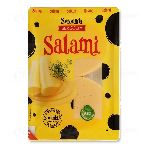 Сир Serenada Салямі 45% коров'яче молоко нарізка, 135г