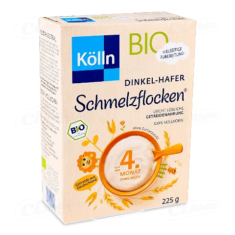 Пластівці спельтово-вівсяні Kolln цільнозернові, 225г