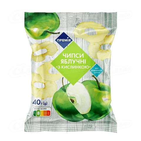 Чіпси «Премія»® яблучні з кислинкою, 40г
