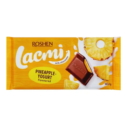 Шоколад молочний Ананас-йогурт Lacmi Roshen м/у 90г