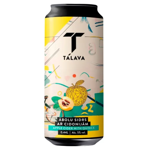 Сидр Talava яблучний з айвою солодкий 5%, 0,44л