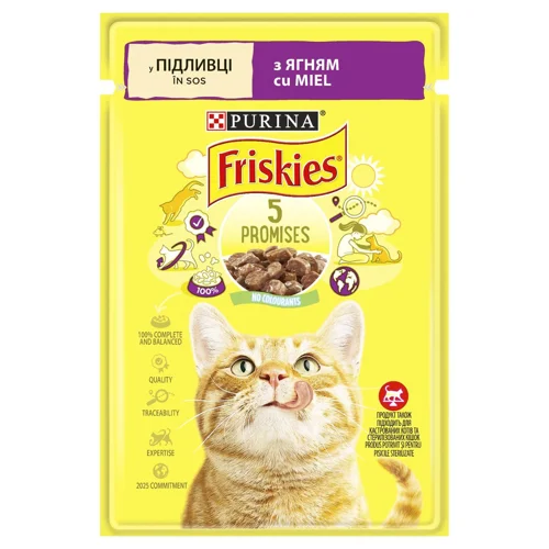 Корм вологий Friskies з ягням для котів 85г