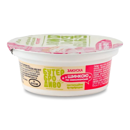 Закуска Бутербродна Пастоподібна З Шинкою по-Мексиканськи, В/ґ, 100г