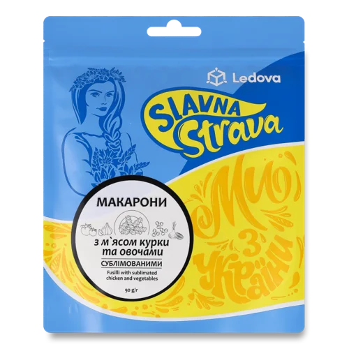 Макарони З Сублімованим М'ясом Курки Та Овочами Slavna Strava, д/п, 90г