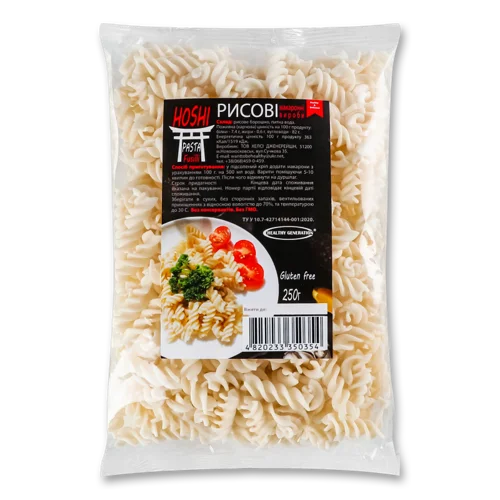 Макарони Рисові Fusilli Hoshi, В/ґ, 250г