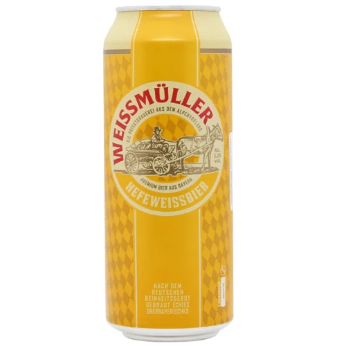 Пиво WeissMuller Hefeweissbier світле фільтроване 5,3% 0,5л