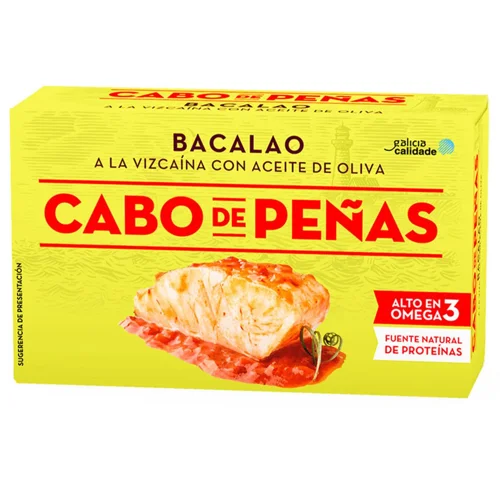 Тріска Cabo de Penas у візкайському стилі з оливковою олією 111г