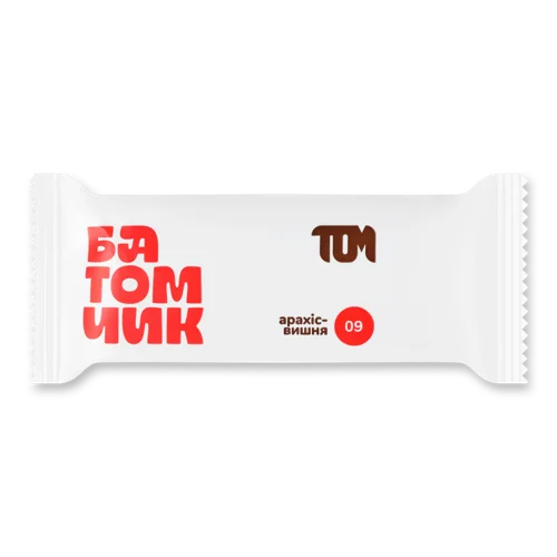 Батончик Молочний Шоколад Арахіс-Вишня Том, в/ґ, 45г