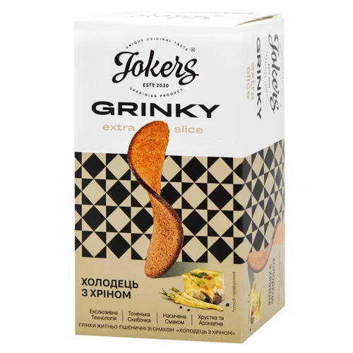 Грінки Jokers Extra Slice холодець з хріном 90г
