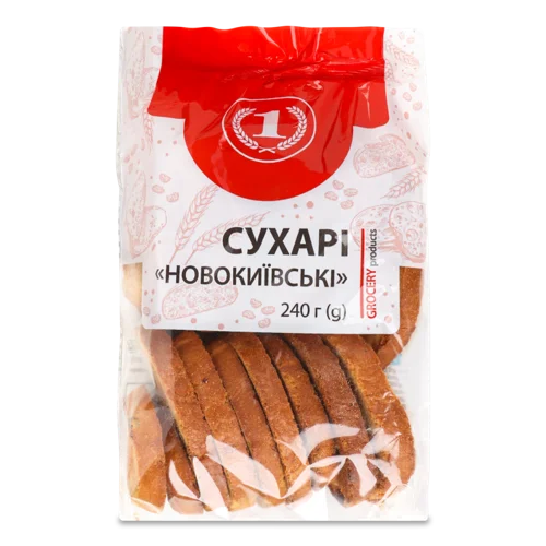 Сухарі Новокиївські, ТМ '1', Вищого Ґатунку, 240 Г