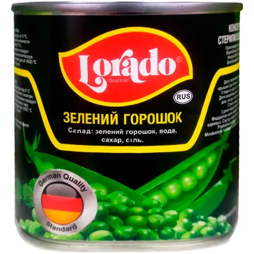 Горошок Lorado консервований 340г