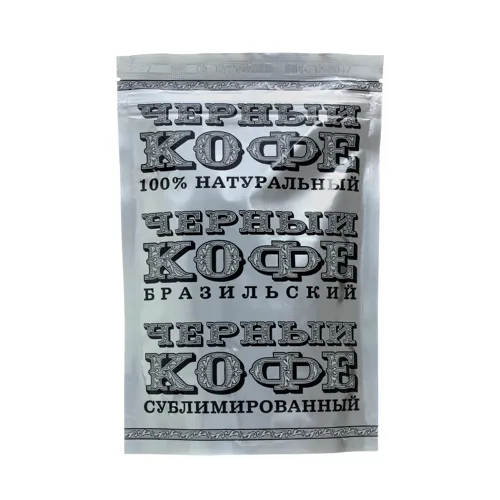 Кава натуральна розчинна сублімована Черний кофе д/п 75г