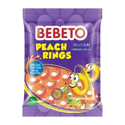 Цукерки жувальні «Bebeto» Піч Рінгс м/уп 80г