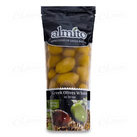 Оливки Almito грецькі з кісточкою в розсолі 250мл