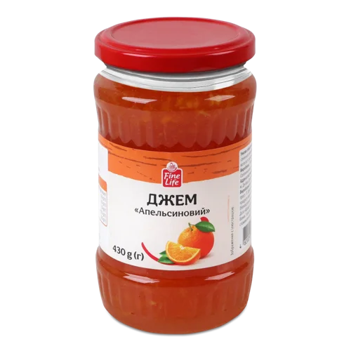 Джем Апельсиновий Стерилізований Fine Life, Скляна Банка, 430г