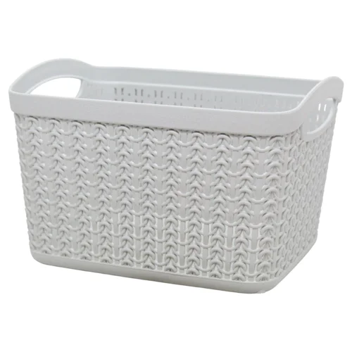 Кошик Ucsan Plastic Knit прямокутний сiрий металiк 3,3л