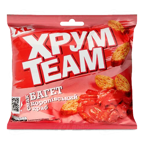 Сухарики ХрумTeam Багет Королівський краб, 100г