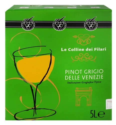 Вино 5л 12% біле сухе Pinot Grigio delle Venezie Cerro de la Cruz
