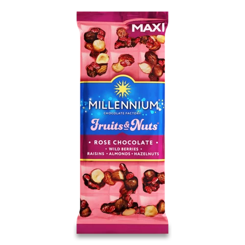 Шоколад Білий З Мигдалем, Лісовими Горіхами, Ягодами Та Родзинками, в/ґ, 140г