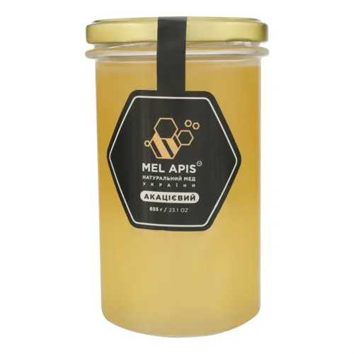 Мед акацієвий натуральний Mel Apis с/б 655г