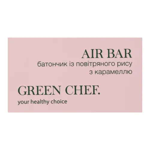 Батончик із повітряного рису з карамеллю Air bar Green Chef к/у 60г
