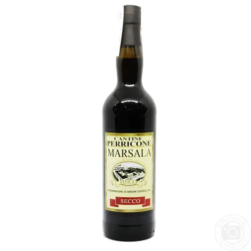 Вино Cantine Perricone Marsala Secco біле сухе 18% 0,75л