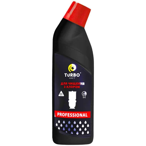 Гель Turbo Professional для чищення туалету з хлором 1000мл